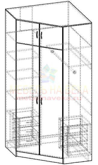 Угловой шкаф Alisa-14